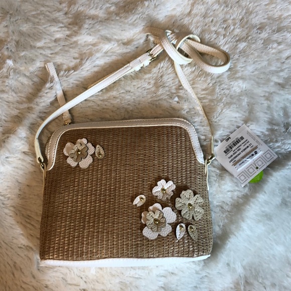 Liz Claiborne Handbags - Liz Claiborne Crossbody Woven Straw Bag